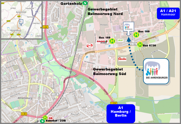 Lageplan Werkstatt Ahrensburg